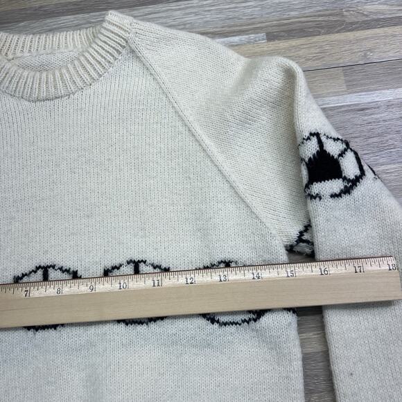 VTG Handmade Kids Soccer Ball Sweater 5T-6T Made In USA - 4S573 - Picture 2 of 7